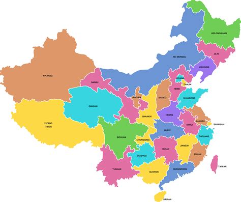 chinese regions map.